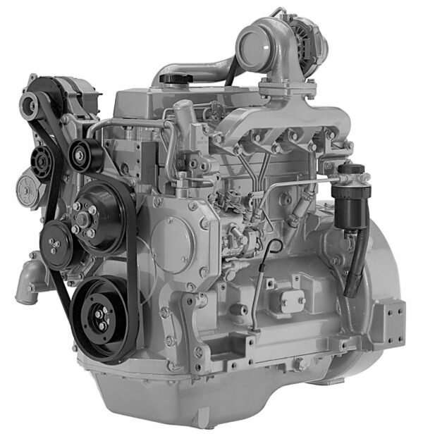 A black and white photo of an engine.