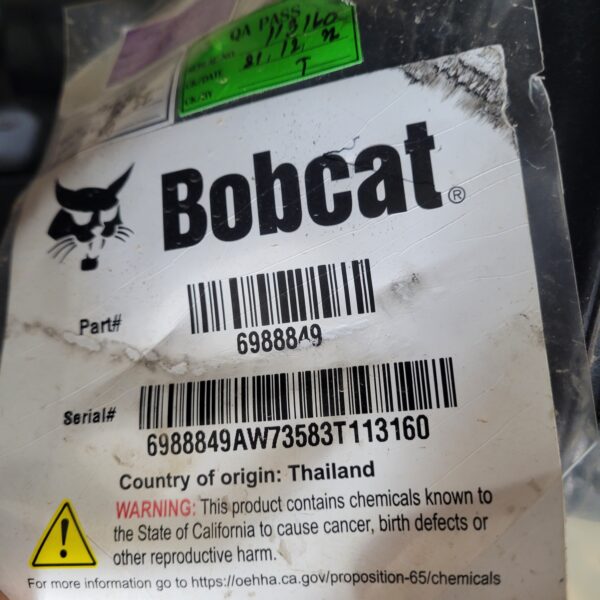 A label on the back of a bag